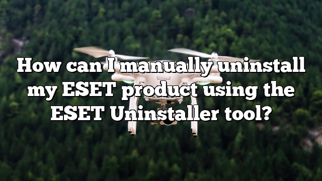 How can I manually uninstall my ESET product using the ESET Uninstaller tool?