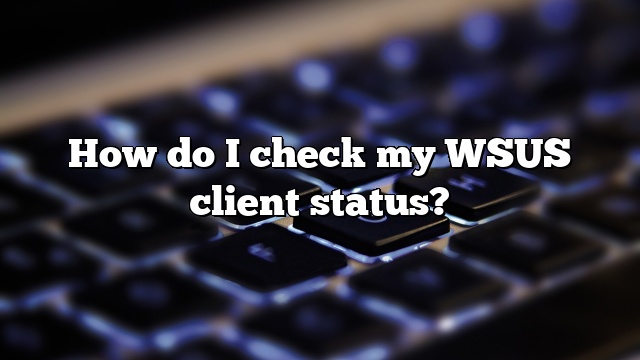 How do I check my WSUS client status?