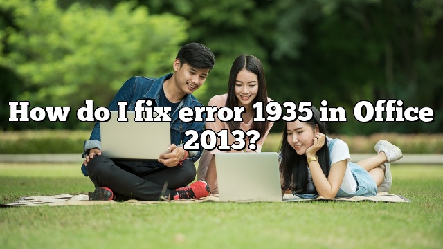How do I fix error 1935 in Office 2013?