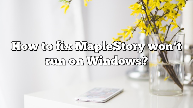 How to fix MapleStory won’t run on Windows?