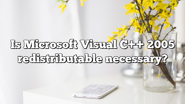 Is Microsoft Visual C++ 2005 redistributable necessary?