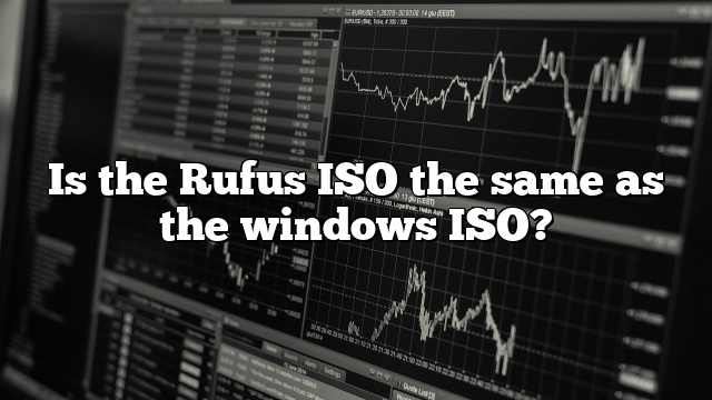 Is the Rufus ISO the same as the windows ISO?