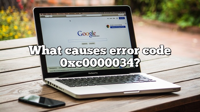 What causes error code 0xc0000034?