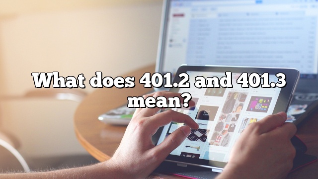 What does 401.2 and 401.3 mean?