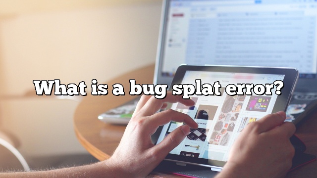 What is a bug splat error?