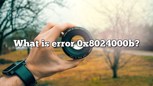 What is error 0x8024000b?