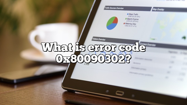 What is error code 0x80090302?