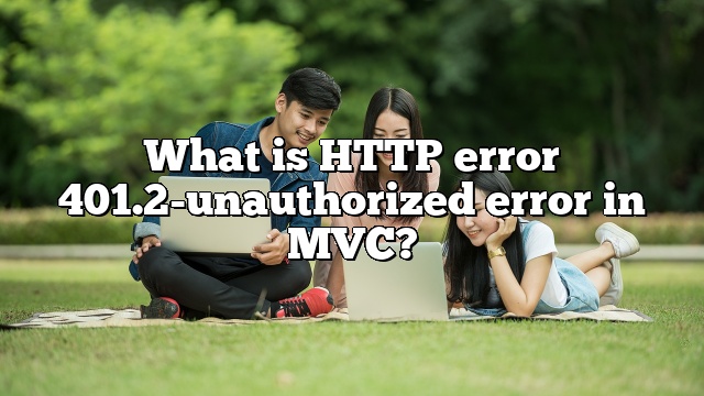 What is HTTP error 401.2-unauthorized error in MVC?