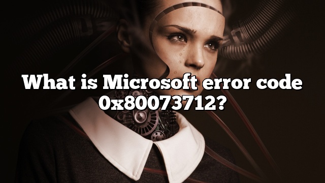 What is Microsoft error code 0x80073712?