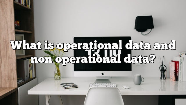 What is operational data and non operational data?