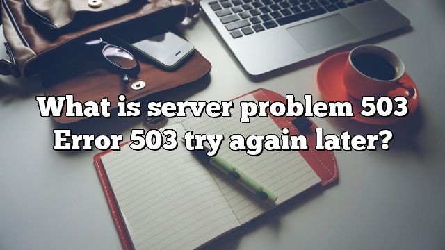 What is server problem 503 Error 503 try again later?