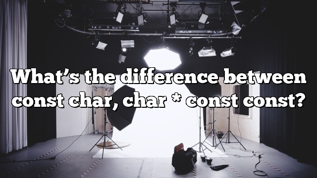 What’s the difference between const char, char * const const?