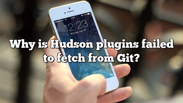 Why is Hudson plugins failed to fetch from Git?